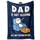 abordables Mantas y colchas-Día del padre Manta Mantas de vellón Manta para sofá Regalo papá 3D Gracioso Humorístico Sofá Cama Manta decorativa Manta cálida Decoración del hogar