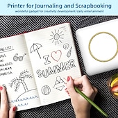 cheap Scanners &amp; Printers-2025 NEW Sticker Printer C20 Fun Print Pod Mini Bluetooth Portable Sticker Maker with Rolls Paper Print Pods Mini Printer