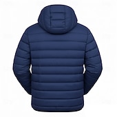 preiswerte Grafische Jacken und Mäntel für Herren-Herren Grafik Hai Wintermantel Daunenjacke Thermowarm Regenfest Leicht Lässig Outdoor Täglich Wattierte Steppjacke mit Kapuze Herbst Winter Langarm Schwarz Rote Königliches Blau