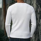 Χαμηλού Κόστους Πλεκτό μπλουζάκι με ραβδώσεις-Ανδρικά Μπλουζάκι Πλεκτό μπλουζάκι με ραβδώσεις Μπλουζάκι μπλουζάκι Μακρυμάνικο πουκάμισο Μακρυμάνικο Χένλι Άνοιξη Φθινόπωρο Χειμώνας Σκέτο Pit Strip Μοντέρνα Υψηλής Ποιότητας Βασικό Πλέξιμο