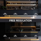 billige Plug Strip Lights-LED neonslyngelys 32,8 fot varm hvit dimbar LED-stripelys DIY fleksibel silikon vanntett neonslyngelys for soverom stue kjøkken innendørs utendørs DC24V (strømadapter inkludert)