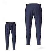 baratos Calças de Corrida &amp; Meias-Homens Calças de moletom com punhos calças esportivas Banda Refletora Bolso com zíper Cintura Alta Calças Ginásio Roupa Esportiva Dar certo Primavera Outono Elástico Respirável Academia Exercite-se