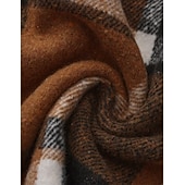 olcso flanel ingek-Férfi Ing Flannel ing Gombos póló Overshirt Sárga Arcpír rózsaszín Narancssárga Világos szürke Sötétszürke Hosszú ujj Kockás Térfogatcsökkenés Hétköznapi Napi Ruházat Meleg Divat