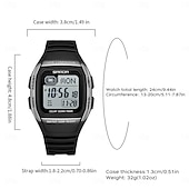 cheap Digital Watches-SANDA Gift for Women Men Digital Watch Large Dial Outdoor Sports Casual Luminous Calendar Date Waterproof Silicone Watch