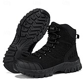 abordables Bottes de randonnée-Bottes de randonnée d&#039;extérieur beiges pour hommes avec semelle en caoutchouc antidérapante et construction respirante, bottes tactiques légères pour la randonnée, le camping et le port quotidien