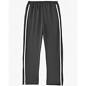 cheap Running Pants &amp; Tights-Men's Wide-leg Sweatpants sport pants Casual Pants with Pockets Split High Waist Bottoms Gym Athleisure Workout Spring Fall Breathable Gym Workout Track Regular Fit Sportswear Activewear Solid Colored