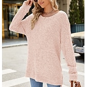 halpa Naisten Yksinkertaiset Paidat-Naisten Pusero Yhtenäinen väri Tyylikäs Vapaa-aika Pitkähihainen Tiukka pyöreä kaula-aukko Tavalliset topit Päivittäin Rypytetty Ruohonvihreä Musta Punastuvan vaaleanpunainen Viini Sininen Kevät