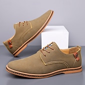 abordables Occasionnel-Homme Basket Chaussures de confort Marche Occasionnel Quotidien Soirée &amp; Fête Daim Chaud À lacets Brun foncé Noir Jaune Été Printemps