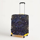 baratos Desgaste em casa e chinelos em casa-Capa protetora elástica para mala de viagem com estampa artística.