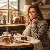 economico Anelli da donna-orecchini a forma di casa di pan di zenzero – graziosi orecchini natalizi con design dorato e marrone per donna