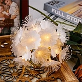 abordables Guirlandes lumineuses led-Guirlandes lumineuses à fibres optiques avec lumières étoilées 3m 20LEDs Décoration de mariage Fête Lumières féeriques pour Chambre Balcon Jardin Décoration d'Arbre