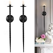 Недорогие Снижено до $30-Настенный подсвечник 1 шт. / 2 шт. большой витой подсвечник для свечей настенный металлический подсвечник для столовой, гостиной, офиса, спальни