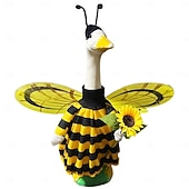 abordables Disfraces de Ganso de Porche-Conjunto de Ganso de Otoño Ropa de Ganso de Porche con Alas para Estatua Grande de 23 Decoración de Arte de Animal de Jardín Patio Exterior Regalo de San Valentín