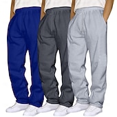 3 stuks heren joggingbroeken wijde pijpen joggingbroeken open onderkant joggingbroek trekkoord elastische taille multi-pack effen ademend volledige lengte sport outdoor casual dagelijks mode voordelige Rechtdoor Been-3 stuks heren joggingbroeken wijde pijpen joggingbroeken open onderkant joggingbroek trekkoord elastische taille multi-pack effen ademend volledige lengte sport outdoor casual dagelijks mode