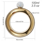 economico Attrezzatura da Campeggio-1 fiaschetta in acciaio inossidabile alla moda per donna: nasconde discretamente vino e cocktail &amp;liquori - accessorio perfetto per feste estive - un must-have per la cucina di alta qualità per Natale