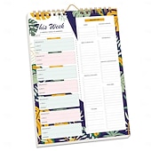 halpa Kodin tarvikkeet-ateriasuunnitteluvihko 8,5x5,8 tuumaa, 52 arkkia magneettinen, kaksoiskierteinen ateria &amp;ruokalista, seinälle kiinnitettävä ruokalistasuunnittelija päivittäiseen käyttöön &amp;viikkosuunnitelma