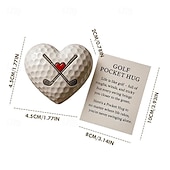 voordelige Beelden-Golfzakknuffel, inspirerend golfcadeau met bemoedigende tekstkaart, klein cadeautje voor golfliefhebbers, motiverende golfbalmarker, attent golfcadeau voor mannen en vrouwen