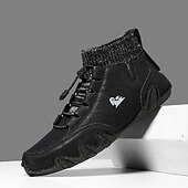 preiswerte Stiefeletten-Lässige Herren-Sneakers mit gestricktem Sockenkragen und rutschfester Sohle, bequeme Outdoor-Wanderschuhe für den täglichen Stadtgebrauch