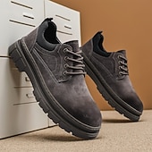 economico Scarpe Casual con Lacci-scarpe da ginnastica casual da uomo in similpelle color cuoio – design alla moda con lacci e suola in gomma resistente, perfette per l'abbigliamento casual e le uscite quotidiane