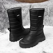 abordables Botas de invierno y nieve-Botas de nieve impermeables marrones para hombre: aislantes y duraderas, perfectas para deportes de invierno, raquetas de nieve y aventuras al aire libre.