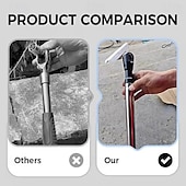 olcso Járműszolgáltatás-6 az 1-ben eltolt hosszabbítókulcs, elektromos racsnis kulcs levehető adapterrel, kompatibilis 1/2", 1/4" és 3/8" dugókulcsokkal, akkus ütvecsavarozó hosszabbító rúd autószerelő szerszámokhoz