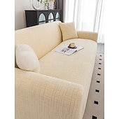 cheap Sofa Cover-1 Piece Jacquard Wear-Resistant Elastic Sofa Cover – Solid Color Premium All-Season Universal Thickened Anti-Slip Slipcover, Suitable for L-Shaped and 1/2/3/4-Seater Sofas