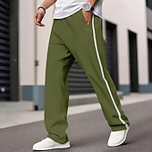 economico Gamba Dritta-Per uomo Pantaloni da tuta Pantaloni Strappabili Pantaloni da pista Pantaloni della tuta a gamba dritta Cerniera Elastico in vita Tinta unica Comodità Traspirante Lunghezza intera Casuale Quotidiano