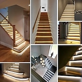 cheap Lamp Bases &amp; Connectors-32 Channel Motion Sensor LED Stair Controller Automatic Staircase Lighting Controller Short Circuit Proof Stairway Step Light Controller Adjustable Brightness for Indoor Under Stair Lighting DC12-24V
