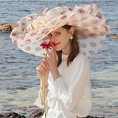 economico Cappelli da Festa-Cappello Kentucky in organza  Fascinator  Cappelli con fiore 1pc Matrimonio  Occasione speciale  Copricapo casual per impressionare Dress Day