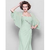 voordelige bruiloft gast wraps-Sjaals Dames Wrap Bolero Shrug Jassen  Jas Elegant Zonbescherming 3/4 Lengte Mouw Chiffon Bruiloft Gast Wikkels Met Effen Kleur Voor Bruiloft Lente om indruk te maken