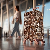 cheap Home Wear &amp; Home Slippers-Art Style Printed Luggage Cover Stretch Suitcase Protector Elastic Travel Baggage Cover