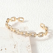 economico Braccialetti-Zircone Classico Lettere dell&#039;alfabeto Personalizzato Di tendenza Cromo Gioielli braccialetto Argento / Oro Per Matrimonio Feste Fidanzamento Balli di fine anno