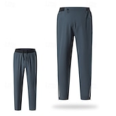 baratos Calças de Corrida &amp; Meias-Homens Calças de moletom com punhos calças esportivas Banda Refletora Bolso com zíper Cintura Alta Calças Ginásio Roupa Esportiva Dar certo Primavera Outono Elástico Respirável Academia Exercite-se