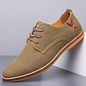 abordables Occasionnel-Homme Basket Chaussures de confort Marche Occasionnel Quotidien Soirée &amp; Fête Daim Chaud À lacets Brun foncé Noir Jaune Été Printemps