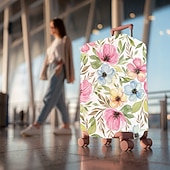 economico Abbigliamento da casa e pantofole per la casa-Coprivaligia con stampa floreale, coprivaligia elastico, coprivaligia da viaggio
