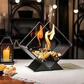 halpa Leirintävarusteet-timanttimainen pöytälevyllä varustettu tulisija, kannettava pöytälevyllä varustettu takka, puhdas palaminen, bioetanolitakka, tuuletusaukoton takka sisä- ja ulkotiloihin, terasseille, juhliin ja