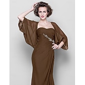 voordelige bruiloft gast wraps-Sjaals Dames Wrap Bolero Shrug Jassen  Jas Elegant Zonbescherming 3/4 Lengte Mouw Chiffon Bruiloft Gast Wikkels Met Effen Kleur Voor Bruiloft Lente om indruk te maken
