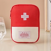 baratos Arrumação e Organização-bolsa portátil para kit de primeiros socorros, bolsa para armazenamento de medicamentos de viagem, pequeno organizador médico de emergência para uso externo&amp;amp;uso doméstico