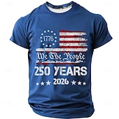 halpa Isänmaallinen T-paita veteraaneille-Miesten Yhdysvaltain Yhdysvaltain lippu T-paita Lyhythihainen T-paita 3D-tulostus Tiukka pyöreä kaula-aukko Paita Päivittäin Asevoimat Katu Päivittäin Sininen Musta Rubiini Kesä Kevät Vaatetus S M L