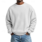 economico Felpe di base-Per uomo Maglia Felpa a nido d'ape Maglione Aalbicocca Bianco Girocollo Semplice Testurizzato Casuale Quotidiano Sport &amp; Outdoor Poliestere Streetwear Cool Abbigliamento Sportivo Primavera &amp; Autunno