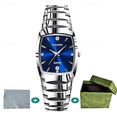 رخيصةأون ساعات كوارتز-ساعة جديدة للرجال مع حزام من الفولاذ المقاوم للصدأ عرض ليلة مع كريستالات مقاومة للخدش وقرص مقاوم للتآكل مفضلة لهدايا العيد وعيد الميلاد