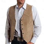 Недорогие Мужской жилет-Муж. Жилет Отпуск Повседневные Свадебные прием Свидание Мода На каждый день Весна Осень Пуговицы Карман Нейлон Удобный Полотняное плетение Однобортный с 1 пуговицей V-образный вырез Стандартный