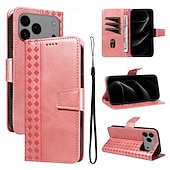 baratos Capas para iPhone-telefone Capinha Para iPhone 17 Pro Max 17 Air 16 15 14 Pro Max Plus 16e 13 Pro Max Mini Capa para Cartão Wallet Proteção de corpo inteiro com cordão Antichoque Retro Couro PU
