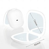 billige Dekorative lys-LED-lys reisesminkespeil 5x 10x forstørret kompakt USB-lading sammenleggbar berøringsskjerm, lysstyrkejusterbar bærbar minispeil for på farten og vesken