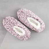 billige Hjem Tøfler-damesokker med fuzzy stjernemønster på gulvet, tykke bomulls-plysj-tøffelsokker for vinterhjemmet eller søvn, varme, koselige sklisikre innesokker