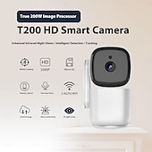 cheap Indoor IP Network Cameras-Indoor/Outdoor IP65-Rated 1080p Pan/Tilt/Zoom Wi-Fi Smart Home Security Camera with Color Night Vision 2-Way