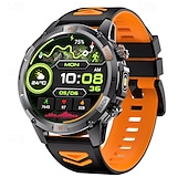 رخيصةأون ساعات ذكية-ساعة ذكية 2025 بنظام تحديد المواقع العالمي (GPS) بشاشة 1.46 بوصة مزودة ببوصلة ومصباح يدوي وبلوتوث ومكالمات وبطارية 580 مللي أمبير في الساعة ومقاومة للماء وتتبع اللياقة البدنية وساعة رياضية ذكية