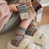 preiswerte Socken-Damen Strümpfe Outdoor Farbblock Polyester Urlaub Lässig Elastisch Warm 1 Paar