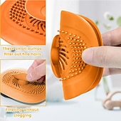 voordelige Badkamergadgets-siliconen vloerafvoer - badkamerarmatuur met haarvanger badstop gootsteenzeeffilter - voor afvoeren kranen douches - thuis &amp;tuinaccessoires