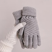 preiswerte Handschuhe-Damen 1 Paar Fingerspitzen / Winterhandschuhe / Gestrickte Handschuhe Streetwear / Outdoor Handschuhe - Einfarbig Vollfinger
